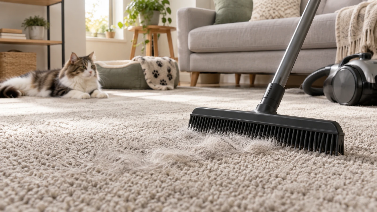 How to remove pet hair from carpet